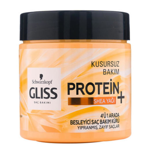 ماسک مو 4 کاره پروتئینه زرد گلیس مناسب موهای ضعیف و آسیب دیده (Gliss)
