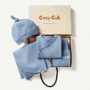 ست چهارتکه نوزادی کاتن (Cotton) برند Cozy Cub