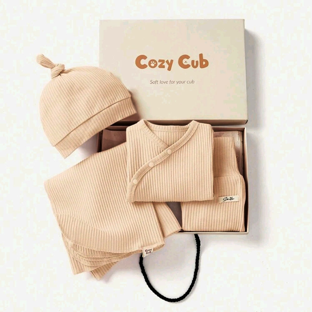 ست چهارتکه نوزادی کاتن (Cotton) برند Cozy Cub