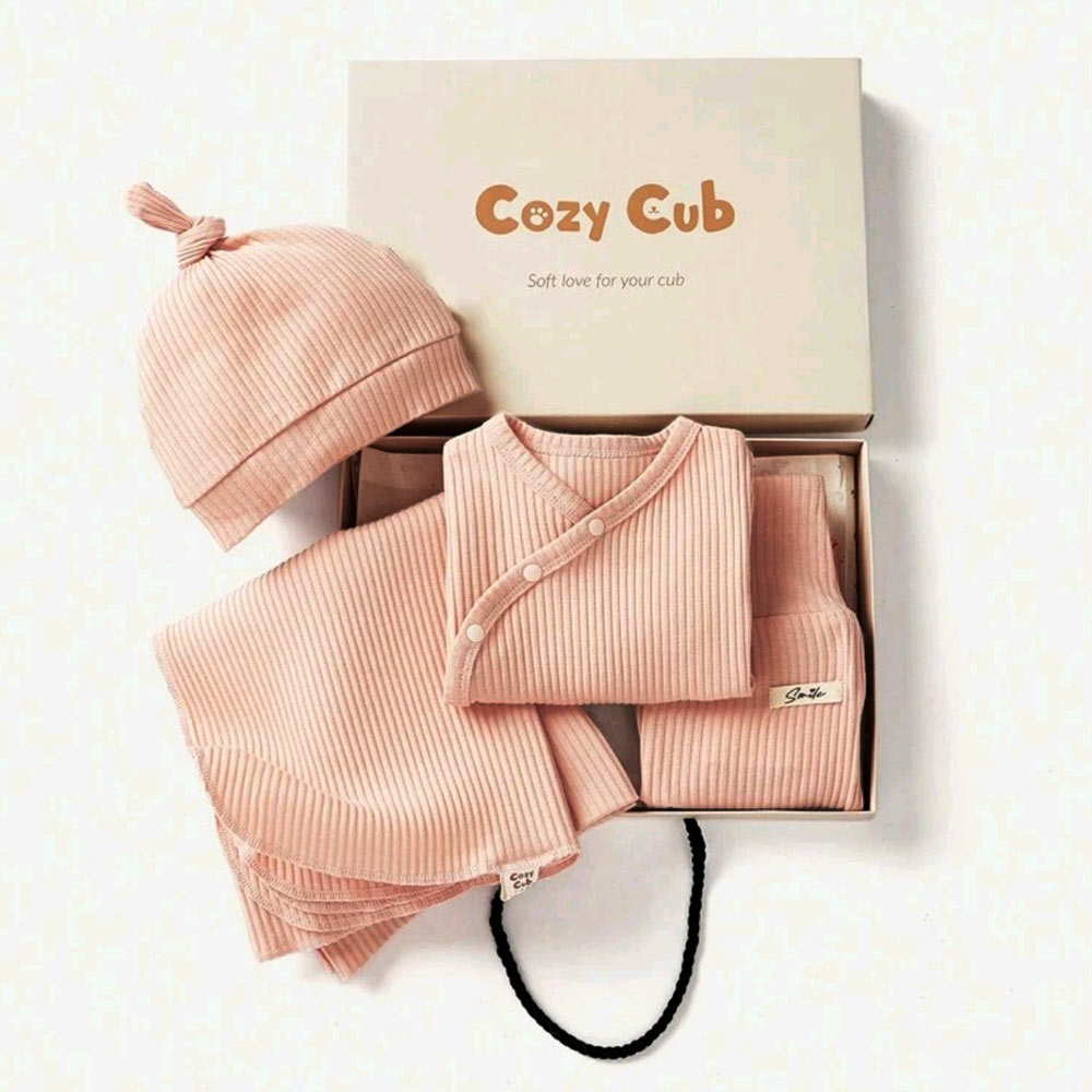 ست چهارتکه نوزادی کاتن (Cotton) برند Cozy Cub